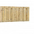 Jumboscherm geschaafd vuren 17-planks 15 mm, 180 x 90 cm, recht verticaal, groen geïmpregneerd.